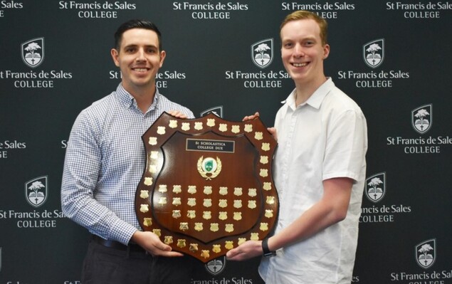 L-R: 2012 College Dux and 2022 College Dux