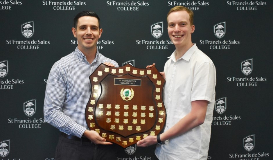 L-R: 2012 College Dux and 2022 College Dux